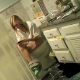A pretty girl is secretly recorded while she tries to take a shit while sitting on a toilet. This is a very brief video with no audible pooping sounds, but there is a nice fart. Presented in 720P HD video.